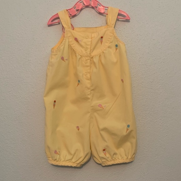 Yellow Baby Romper With Embroidered Ice Cream Cones By Gymboree, 6-12m - Picture 2 of 7